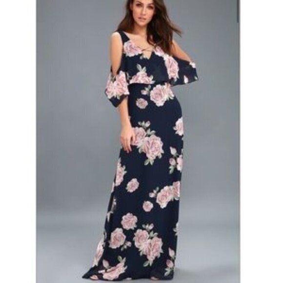 Lulus  The Very Thought of You Floral Print Maxi Dress - Picture 5 of 12